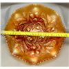 Image 2 : Northwood Pumpkin Marigold Carnival Glass Wild Strawberry Master Berry Bowl 1909