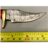 Image 2 : Custom Handmade Damascus Steel Antler Handle Skinner Knife & Scabbard - New