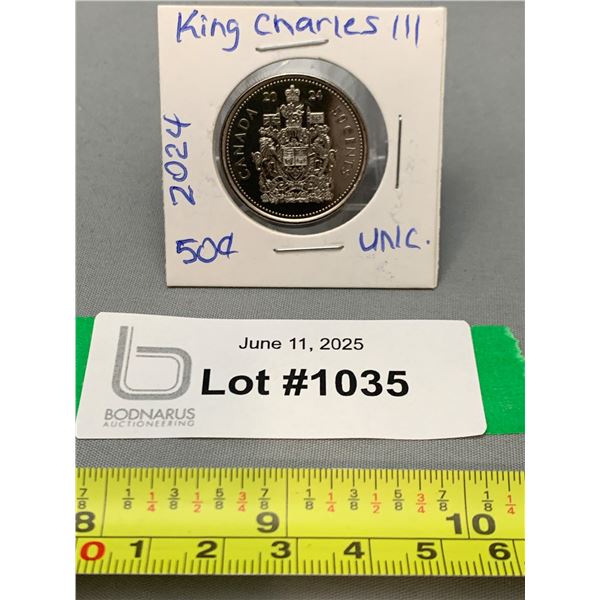 2024 King Charles III Uncirculated 50 Cent Coin #2