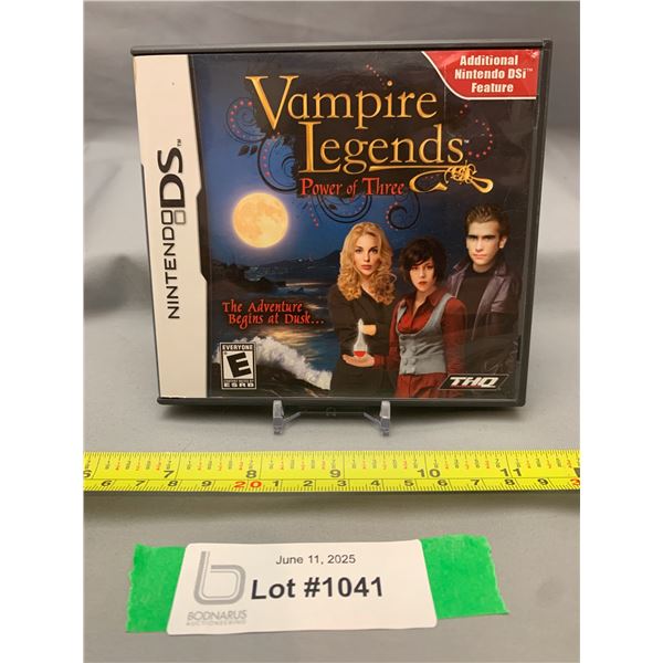 Nintendo DS Game: Vampire Legends Power of 3