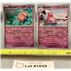 Image 1 : (2)Pokemon Slowpoke & Slowbro Reverse Holo Cards - Authentic