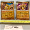 Image 1 : (2)Pokemon Sandshrew & Sandslash Reverse Holo Cards - Authentic