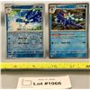 Image 1 : (2)Pokemon Quaxwell Rev Holo & Quaquaval Holo Cards - Authentic