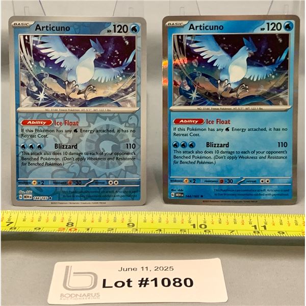 (2)Pokemon Articuno Reverse Holo & Holo Cards - Authentic