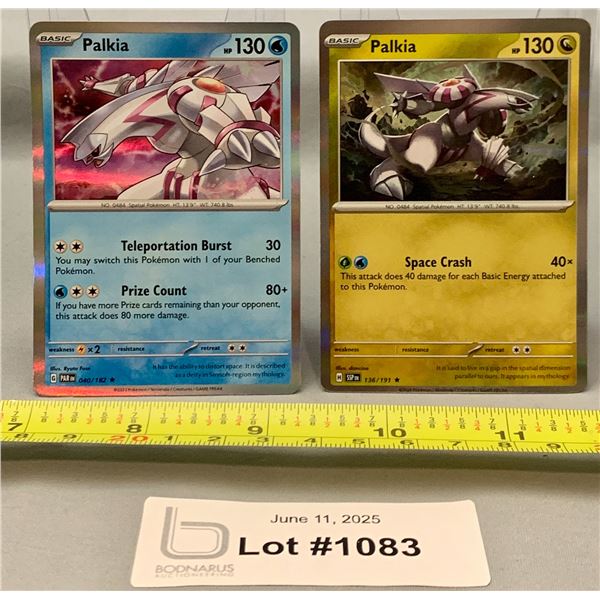 (2)Pokemon Palkia Reverse Holo & Holo Cards - Authentic