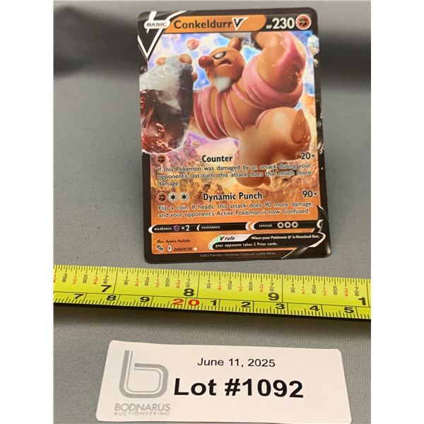 Pokemon Conkeldurr V Full Art Rare Holo Card - Authentic