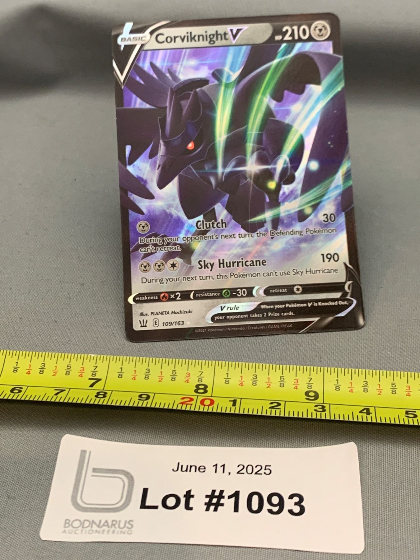 Corvinight Card Pokemon Corviknight V Full Art Rare Holo Card - Authentic - Bodnarus ...