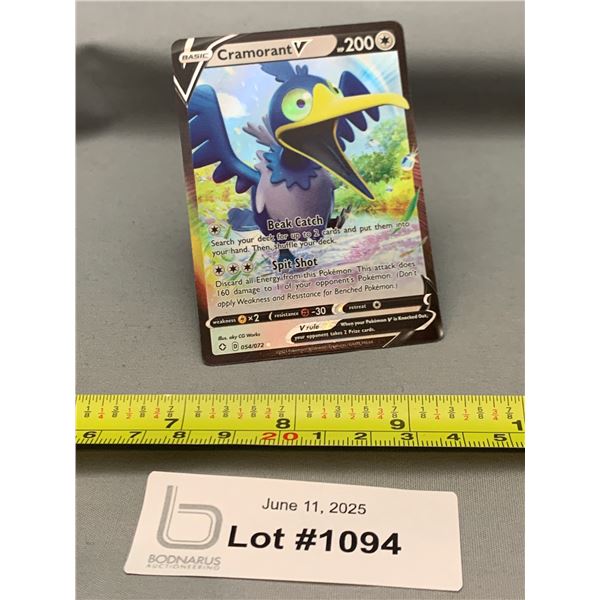 Pokemon Cramorant V Full Art Rare Holo Card - Authentic