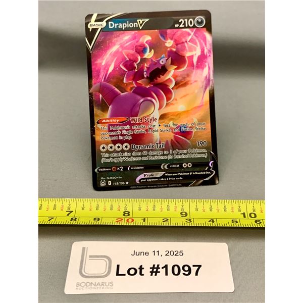 Pokemon Drapion V Full Art #1 Rare Holo Card - Authentic