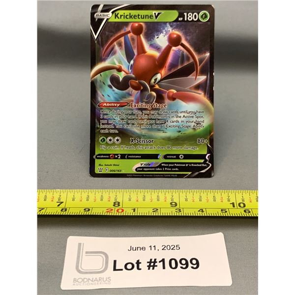 Pokemon Kricketune V Full Art Rare Holo Card - Authentic