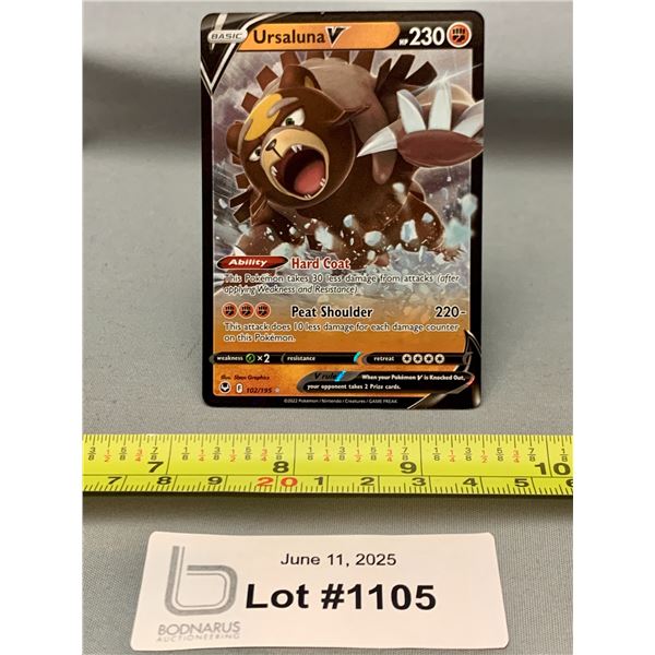 Pokemon Ursaluna V Rare Full Art Holo Card - Authentic