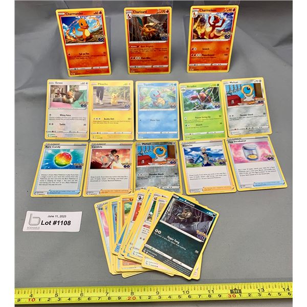 (35)Pokemon Go Set of Cards Incl. Charizard Holo Card - All Authentic