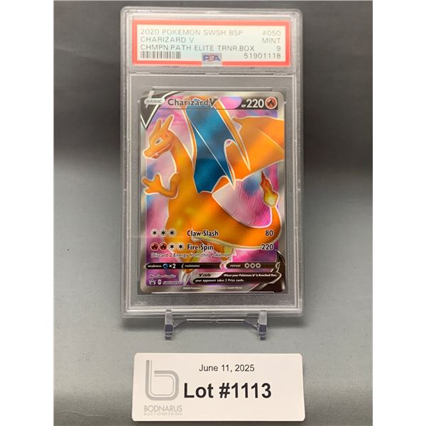 2020 Pokemon Charizard v #050 Holo Card - PSA Graded 9 MINT Authentic