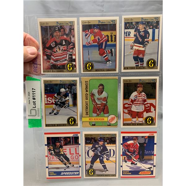 (9) OPC NHL "Original 6" Hockey Cards