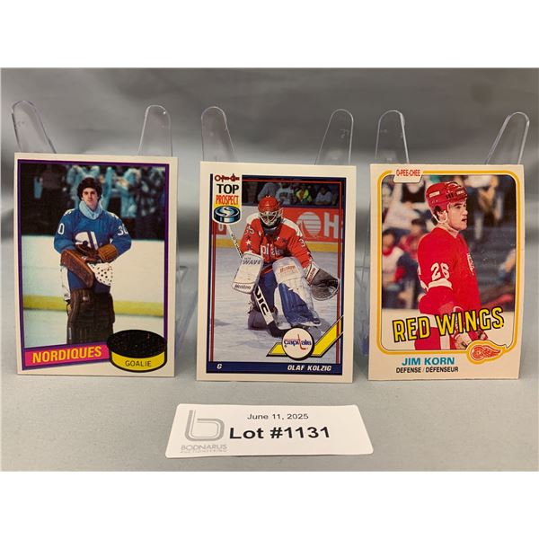 (3) Vintage NHL Rookie Hockey Cards All NRM - MINT