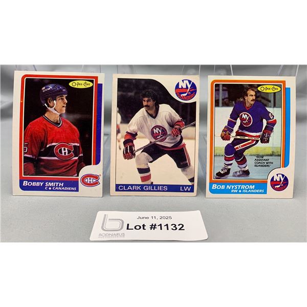 (3) Vintage NHL Stars Hockey Cards: Clarke Gillies High Quality