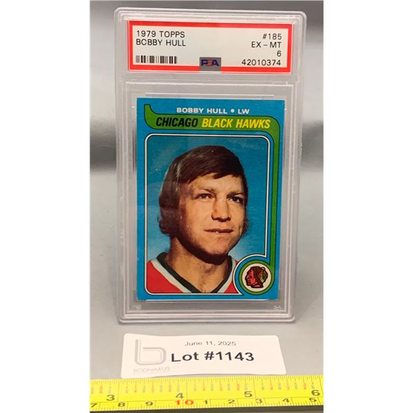1979 - 1980 Topps Bobby Hull PSA 6 Graded Hockey Card