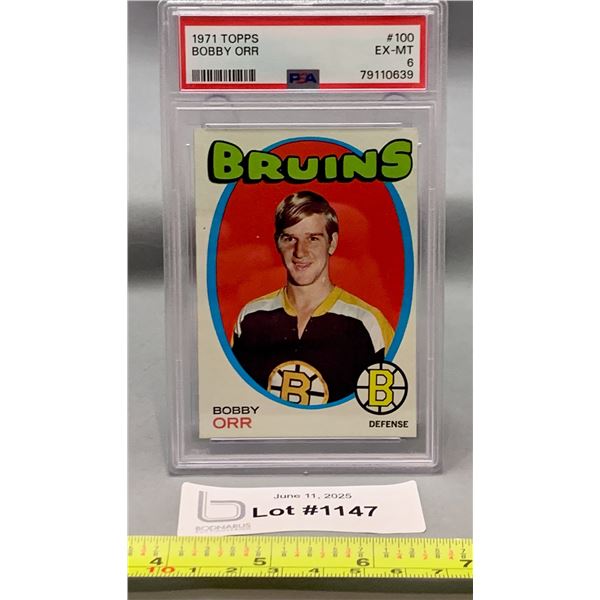 1971 Topps Bobby Orr #100 PSA 6 Graded Rare Hockey Card