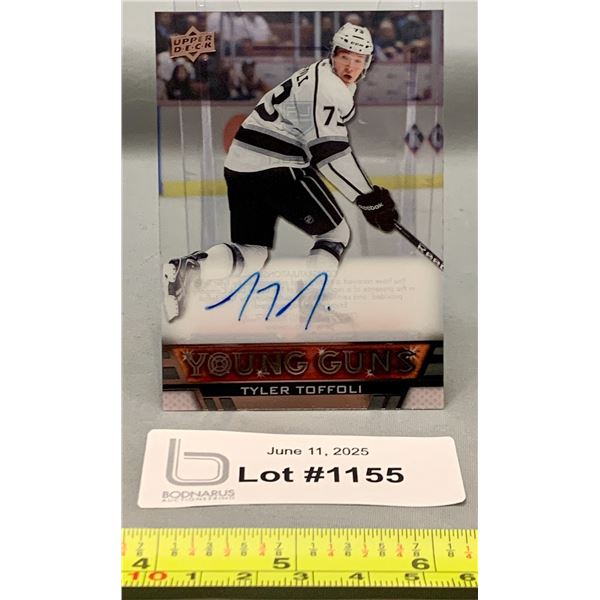 2020 U.D. Tyler Toffoli Clear Cut Autographed Young Guns RARE Hockey Card