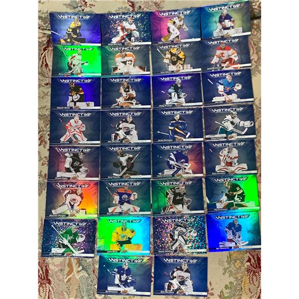 (30) 2023-24 U.D. "Instinctive" Goalie Chrome & Rare Sparklers Special Inserts Hockey cards