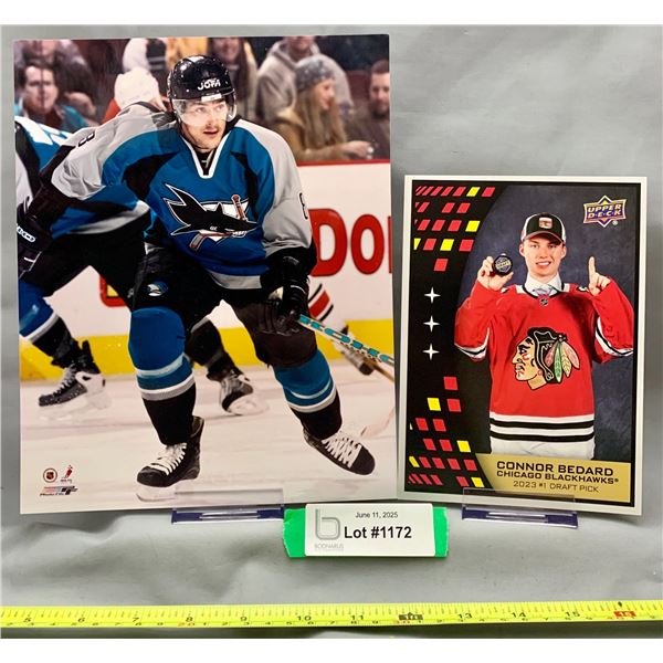 (2) Connor Bedard Rookie U.D. #1 Draft Pick Jumbo & Temu Selane Glossy Photo