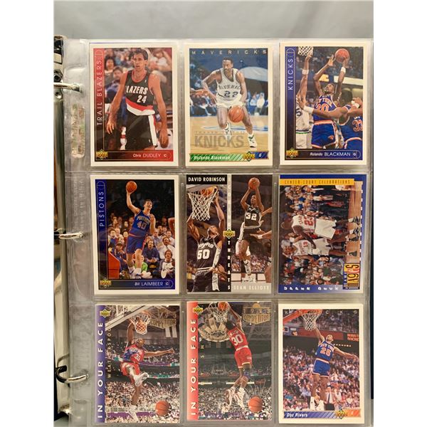 (153) 1990's NBA Basketball Stars & Special Inserts Cards Binder in Sleeves