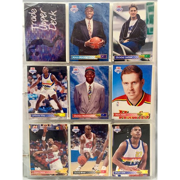 (473) NBA 1990's Upper Deck & Mixed Basketball Cards Binder in Sleeves