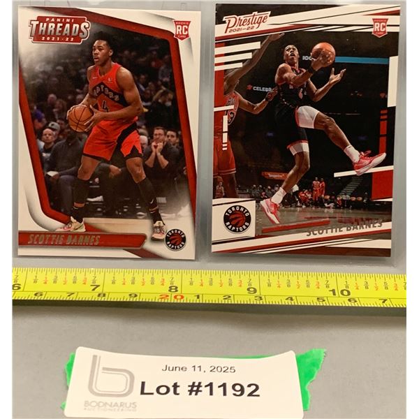 (2) Scottie Barnes NBA Rookie Basketball Cards Toronto Raptors