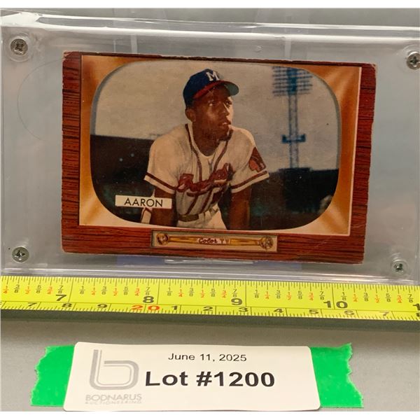 1955 Bowman Hank Aaron Rare 2nd Year Baseball Card - No Creases