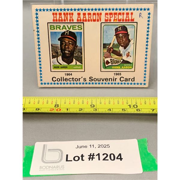 1974 OPC Hank Aaron Special Collectors MLB Rare Baseball Card