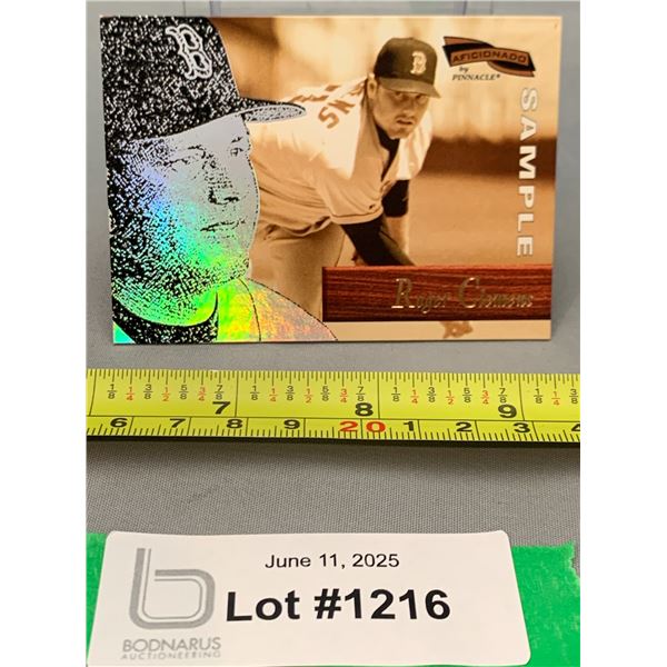 1996 Pinnacle Roger Clemens Holo Sample Baseball Card - RARE