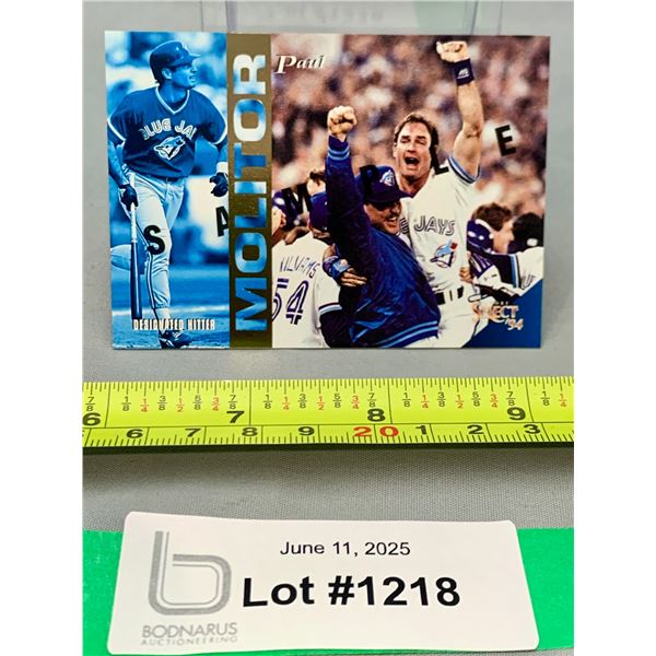 1994 Paul Molitar Toronto Blue Jays World Series DH Baseball Card
