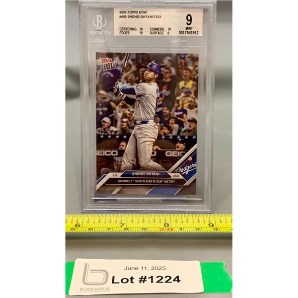 Shohei Ohtani Topps 50/50 Home Runs & Stolen Bases Beckett Graded 9 Rare!