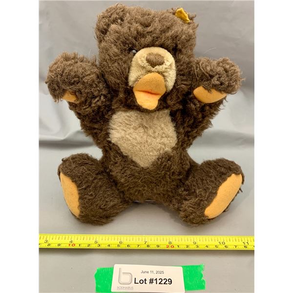 Rare 1950's Steiff Zotty / Cosy Mohair 10" Teddy Bear With Metal Ear Tag
