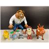 Image 2 : (6) Disney Animated Vintage Cartoon Character Plastic Toys