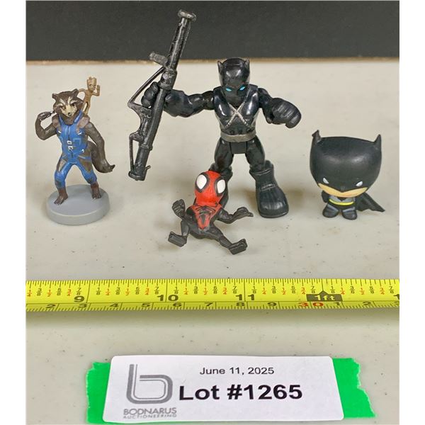 (4) Vintage Lot of Superhero Plastic Toys Rare