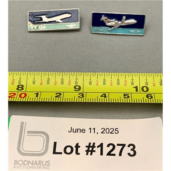 (2) Rare Vintage Russian Aircraft Lapel Pins #2