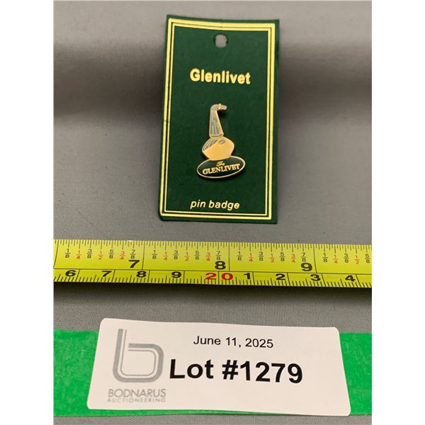 Vintage & Rare Glenlivet Scotch Whiskey Pin on Original Card