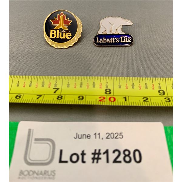 (2) Vintage & Rare Labatt's Beer Pins: Polar Bear Pin