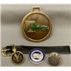 Image 2 : (5) Vintage & Rare Golf Ball Markers & Brass Golf Bag Membership Tag