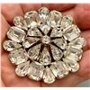 Image 2 : Vintage High Quality 2 1/4" Rhinestone Rhodium Plated Brooch - Marked Reinad