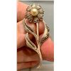Image 2 : Vintage Designer Sterling Silver Marked "Danecraft" Faux Pearl / Marcasite Stones Brooch