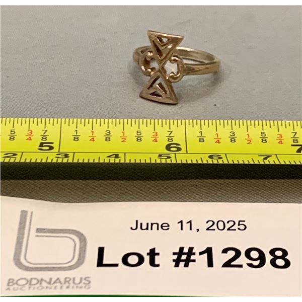 Vintage Sterling Silver Marked Scandinavian Design Ring - Size 7