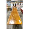 Image 2 : NATURAL RUSTIC 120"W X 29"D X 37"H WOODEN TOP BLACK METAL BASE BAR HEIGHT TABLE WITH 10 BLACK METAL