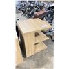 Image 2 : NATURAL WOOD LOOK 3 TIER 24"W X 24"D X 29"H CORNER SHELF / SIDE TABLE ( RIGHT HAND )