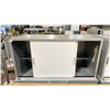 Image 2 : PAIR OF STEELCASE WHITE / GREY METAL 2 SLIDING DOOR WALL HUNG STORAGE CABINETS