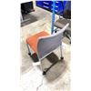 Image 2 : JERSEY CAST ARMLESS GREY / RED PADDED MOBILE CLIENT CHAIR