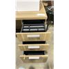 Image 2 : NATURAL WOOD LOOK 3 DRAWER SINGLE PEDESTAL 72"W X 66"D X 29"H L-SHAPED DESK WITH WOOD LOOK / WHITE