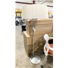 Image 1 : GREY METAL MODERN FLOOR LAMP WITH WHITE SHADE