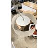 Image 2 : GREY METAL MODERN FLOOR LAMP WITH WHITE SHADE